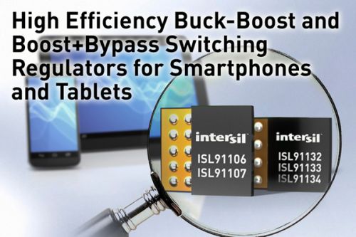 Intersil新增5個穩壓器產品型號 用于便攜式設備0