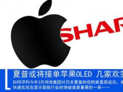 夏普或將接單蘋果OLED 幾家歡笑幾家愁