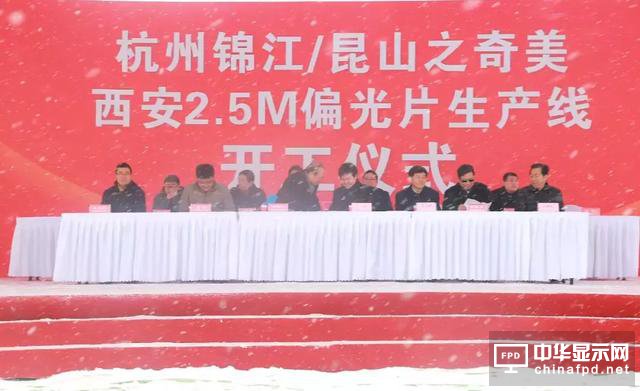 杭州錦江/昆山奇美之西安2.5M偏光片產線開工了！
